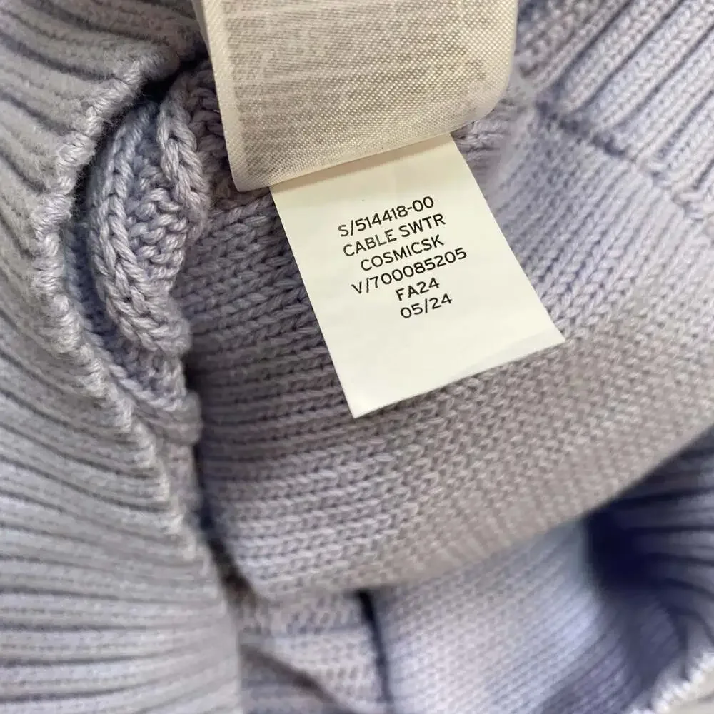 GAP Girls Cable Knit Crewneck Pullover Sweater Light Purple XXL (14-16)